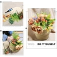 thumbnail image 4 of Vorkoi Vintage Artificial Peony Flowers Fake Silk Floral Arrangement Wedding Bouquet Home Office Decor, 4 of 6