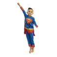 thumbnail image 5 of DC Comics Justice League Superman Zip Up Costume Coverall and Cape Newborn to Little Kid, 5 of 5