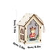 thumbnail image 3 of Christmas Decorations Kitchenette Wooden Cabin Small House Scene Layout Christmas Decoration Tabletop Presents Ornaments Hanging Lights, 3 of 6