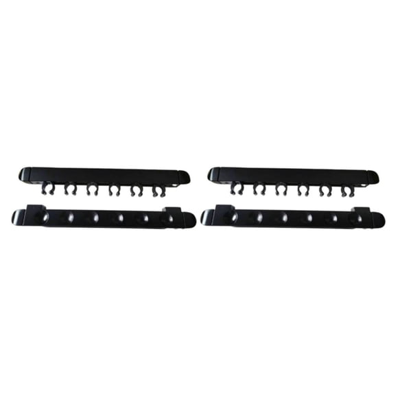 Toystoory Estante de taco de billar de madera dura montado en la pared estante de piscina Universal accesorios de soporte de juego de billar que Negro 2Conjunto