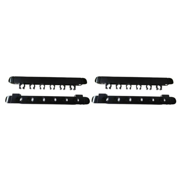 Sonducket 1 Juego de tacos de billar de dura montados en la pared, estante para tacos, soporte para ahorro de espacio, soporte deportivo Negro 2Conjunto