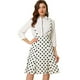 thumbnail image 1 of Vestido de lunares para Mujer Allegra K Faldas Midi Fluidas Con Tirantes Vintage De Los Años 50 Blanco S, 1 of 5