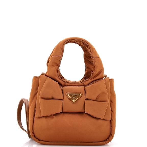Pre-Owned Padded Bow Tote Re-Nylon Mini By Rebag