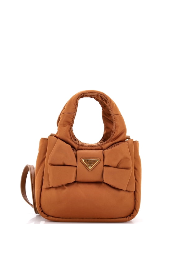 Pre-Owned Padded Bow Tote Re-Nylon Mini By Rebag