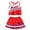 l2 Red, variant on Toddler Sweatsuits Girls Kids Toddler Girls Cheerleading Outfit Cheerleader Cheer Uniform Practice Outfits Dress Up Mini Skirt Sets
