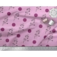 thumbnail image 2 of Soimoi Pink Rayon Fabric Dot & Berries Fruit Printed Fabric 1 Yard 42 Inch Wide, 2 of 3