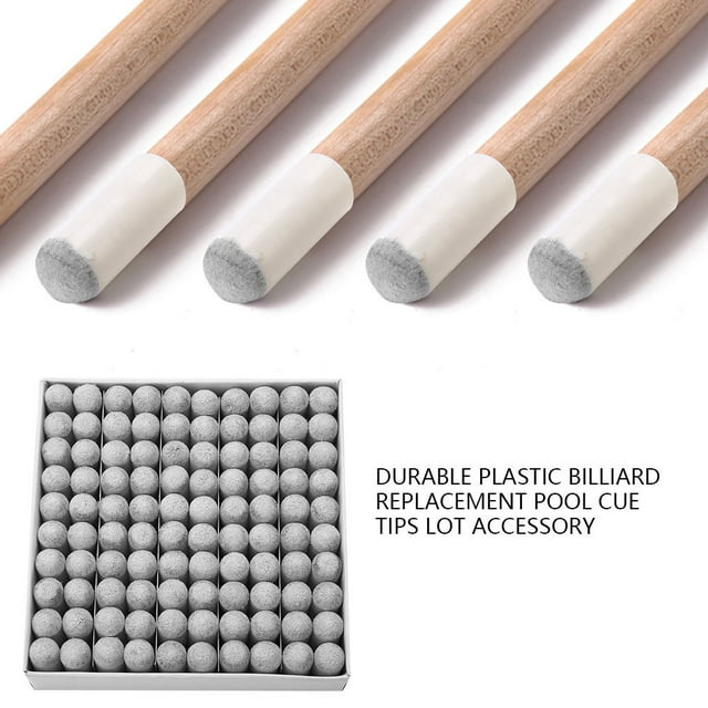 Pointe de Queue de Billard, 100 Pcs Remplacement en Plastique pour Queue de Billard Lot Accessoire