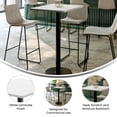 thumbnail image 3 of Flash Furniture 24'' x 30'' White Rectangular Laminate Table Top with Black 18" Round Bar Height Table Base with Footring, 3 of 8