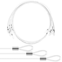 Supvox 12Pcs Heavy Duty Clear Picture Wire Silver Nylon Rope for Home Use