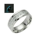 thumbnail image 2 of Glow in Dark Wedding Band Ring for Men or Women 8mm Stainless Steel or Black Ginger Lyne, 2 of 7