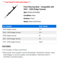 thumbnail image 2 of Front Steering Rack - Compatible with 2001 - 2004 Dodge Caravan 2002 2003, 2 of 2