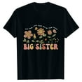 thumbnail image 3 of Girls T-Shirts Size 1-2 Years T Shirt Girls Fashion Casual Letter Round Neck Short Sleeved Top #Black, 3 of 3