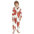 thumbnail image 2 of Vzayyk 4T-14Y Size Aviliable Cozy One-Piece Footless Sleeper Pajama Hearts, 2 of 8