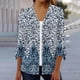 thumbnail image 1 of Puntoco Moda Mujer 3/4 Manga Camiseta Frente Abierto Cárdigan Ropa de Abrigo Impresión Blusa Abrigo tops Puntoco Puntoco-1768, 1 of 5
