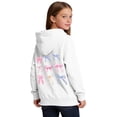 thumbnail image 3 of Toddler Girls Graphic Hoodie Casual Long Sleeve Hooded Sweatshirt with Prints Pullover Top Size 3-4T , White, 3 of 8