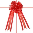 thumbnail image 3 of Uxcell 8" Gift Wrapping Pull Bow Large Pull Bows Flower Ribbon Bows Red 10 Pack, 3 of 6