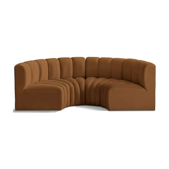 Meridian Furniture Arc Saddle Velvet Modular Sectional