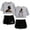 Grey, black, variant on XUANXIAOJIANG Arijit Singh Women's popular pattern casual short sleeved shorts streetwear