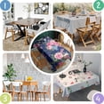 thumbnail image 3 of Pioneer Flower Floral Print Pattern Rectangle Tablecloth 60"x120",Waterproof Polyester Rectangle Table Cloth, Wipeable Spillproof Polyester Tablecloth for Dining, Camping, Indoor and Outdoor, 3 of 6
