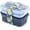 Blueberry, variant on 2-Pack Bento Box Lunch Stack Plastic Food Storage Container | Leak-Proof Locking Plastic Lids | Silicone Base | BPA-Free | Freezer Microwave and Dishwasher Safe | Wisteria