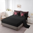 thumbnail image 5 of jejeloiu Rugby Helmet Pattern 7 Pieces Bedding Comforter Set,Red Black Full Bedding Set For Boys Teens Reversible, 5 of 8