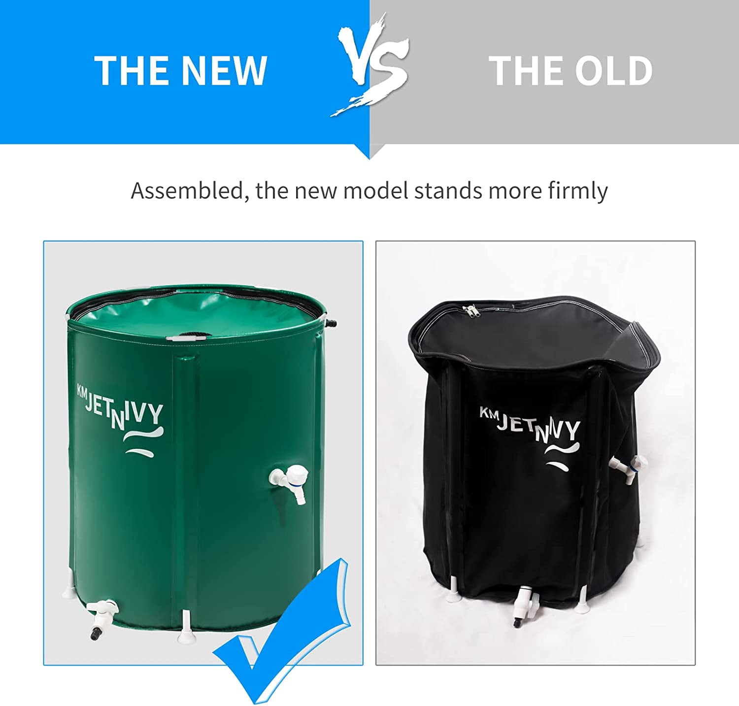 Rain  Upgrade Anti-Collapse Collapsible Rainwater  System, Portable Water Storage , Garden Water Catcher (Green, 100G)