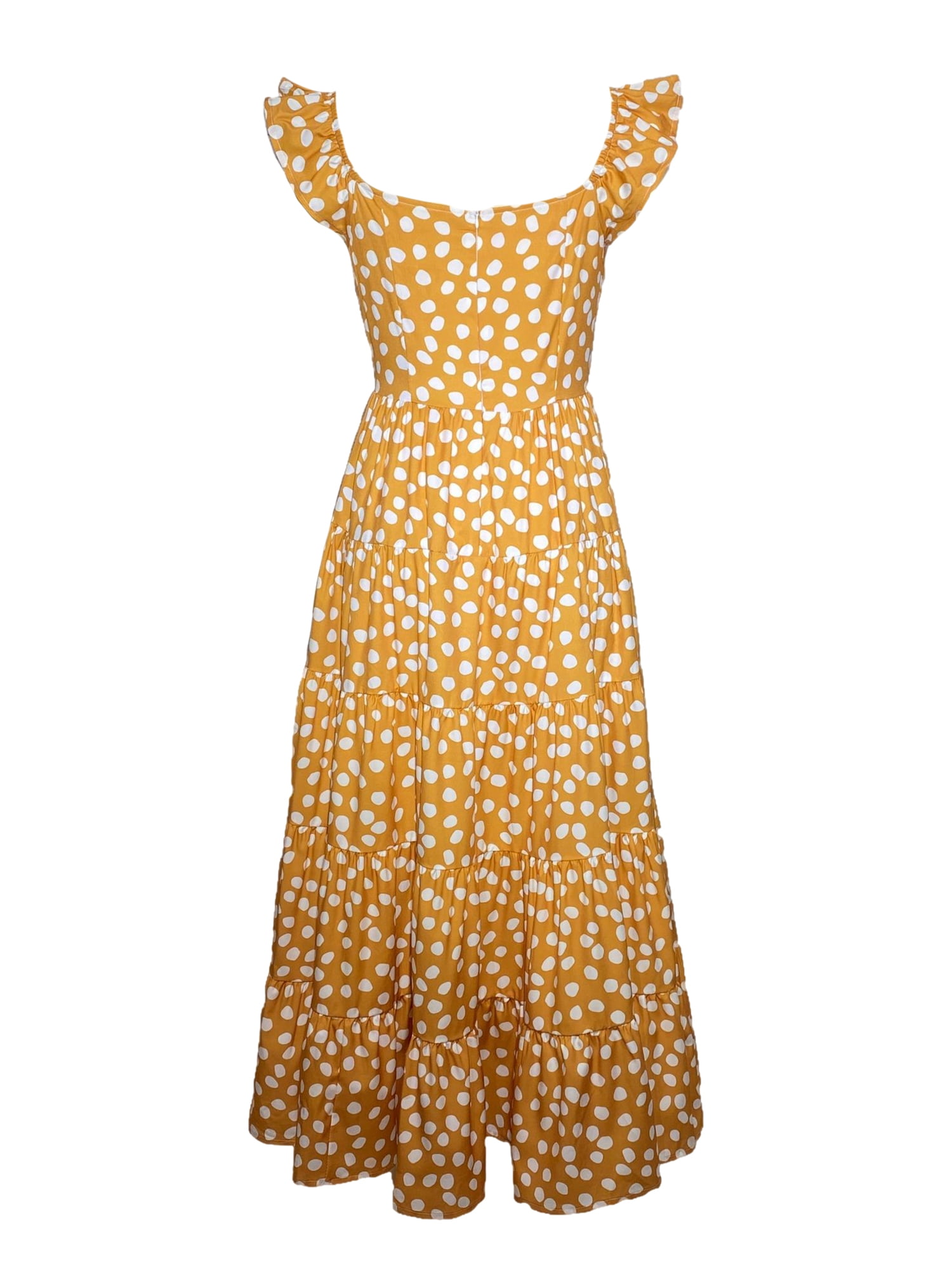 Glonme Ladies Maxi Dresses Polka Dot Summer Beach Sundress