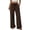 Coffee Pant, variant on Wide Leg Pants for Women Flowy Palazzo Drawstring Elastic Waist Trousers with Pockets Beach Vacation Clothes Mint Green Pant S