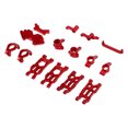 thumbnail image 2 of RC Steering Group Assembly Set, RC Steering Parts Set Wear Resistant Improve Performance Aluminum Alloy  For 1/18 RC Car Red, 2 of 8