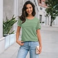 thumbnail image 3 of SUNBS Blouses for Women Short Sleeve Lace Tops Dressy Casual Tees, Sizes S-2XL, 3 of 10