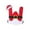 W, variant on Danhjin Little Red Riding Hood English Letter Pendant 26-Piece Little Red Riding Hood Alphabet Christmas Tree Ornaments Festive Hanging Decorations Christmas Decorations