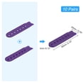 thumbnail image 2 of 10 Paires de Courroies Snapback, 7 Trous, Boucle à Pression Réglable en Plastique pour Chapeau (Violet Foncé), 2 of 7