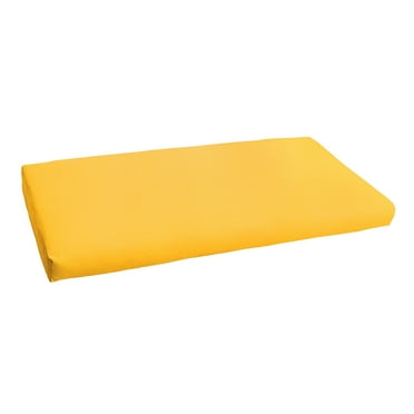 Sunbrella  Sunflower Yellow Indoor/Outdoor Bench Cushion - 48 in W x 19 in D