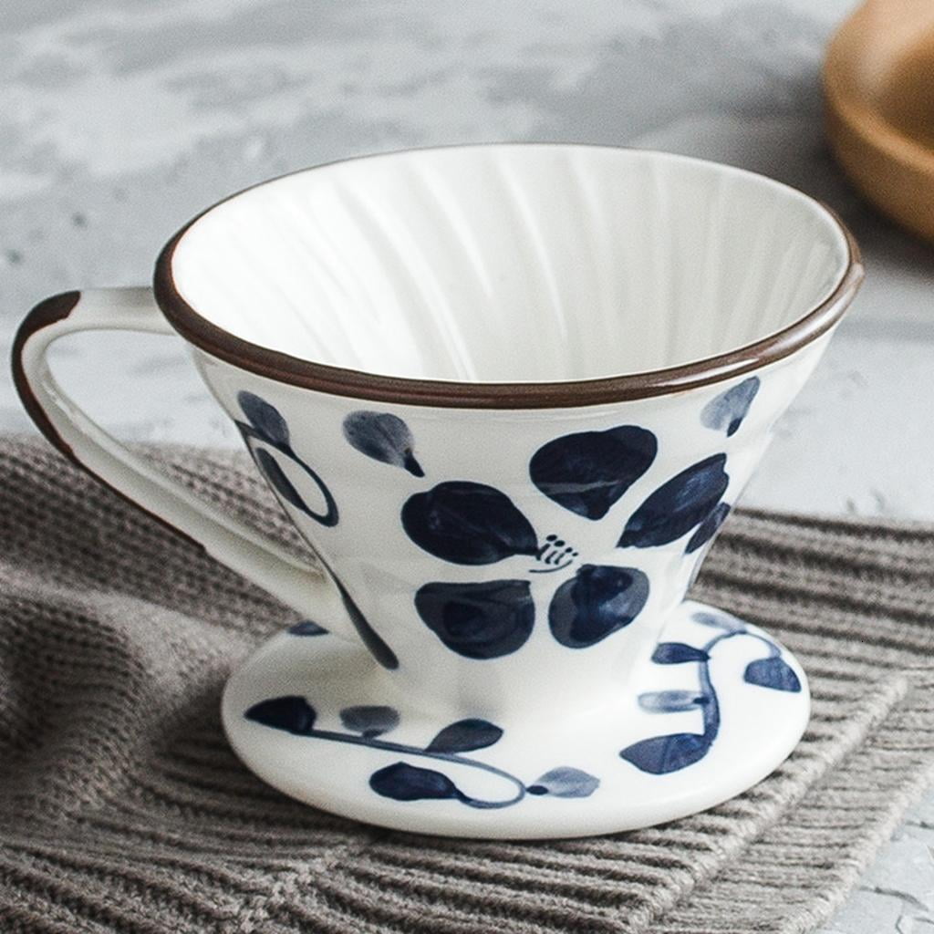 SDFGTstore Hand Dripping Coffee Maker Cone Brewer Ceramic Materials Even Extraction Easy Cleaning Design Coffee Filter