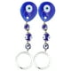 Peahefy 2Pcs Porte-Clés Porte-Clés Turquoise Bleu Amulette Pendentif Perles Porte-Clés Bijoux Artisanat – image 2 sur 8