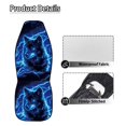 thumbnail image 5 of Yuyamidu Blue Wolf Car Seat Cover Full Set for Front Seats Fashion Car Interior Accessories Set Men Women Auto Interior Seat Covers Saddle Blanket, 5 of 7