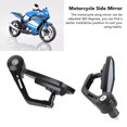 thumbnail image 4 of Motorbike Wing Mirror, Rustproof Motorcycle Rearview Mirror Lightweight High Definition Clear Wide View Aluminium Alloy 2Pcs  for Replacement, 4 of 8