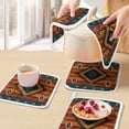 thumbnail image 5 of Aztec Southwest Pot Holders for Kitchen Heatproof Potholder, 4 Pack Vintage Geometric Farmhouse Art Hot Pads Multipurpose Oven Pads Cloth Potholders Trivet for Cooking and Baking, 5 of 8