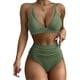 thumbnail image 1 of Augper Fashion Women's Sleeveless Solid Bikini Set Swimsuit Push-Up Padded Swimwear Swimsuit Beachwear, 1 of 9