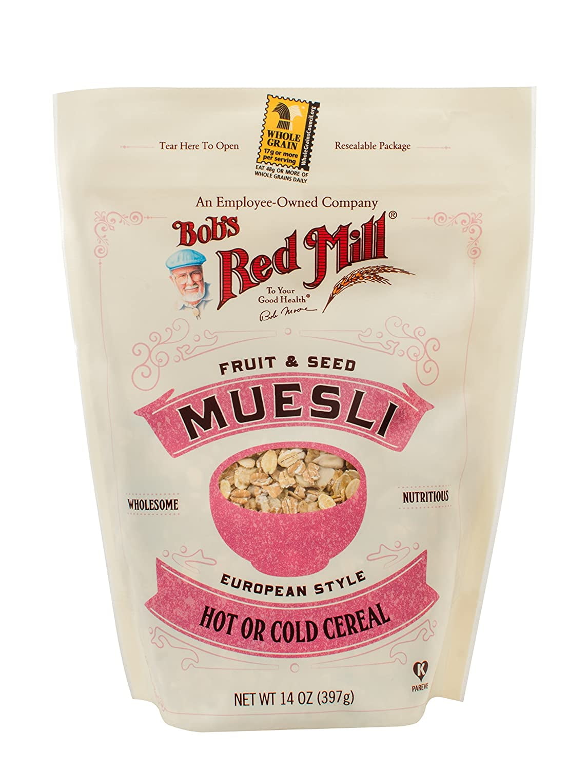 Bob's Red Mill, Fruit & Seed Muesli European Style,14 Oz,(397g), (Pack