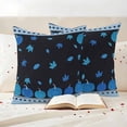 thumbnail image 3 of Blue Pumpkin Outdoor Waterproof Pillow Covers, Fall Thanksgiving Boho Geometric Check Decorative Square Throw Pillowcase Sofa Cushion Sham for Patio/Couch/Chair, 24"x24" 2 Pack, 3 of 8