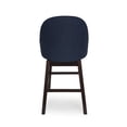 thumbnail image 6 of Noble House Graham Modern Upholstered Swivel Bar Stool, Navy Blue, Espresso, 6 of 9