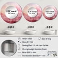 thumbnail image 4 of Designart "Horizon in Pink" Abstract Landscape Rund Mirror For Wall Decor - Large Pink Round Print Mirror - Round Modern Mirror 29" x 29" Inch - Wall Mounted Round Large Mirror, 4 of 5