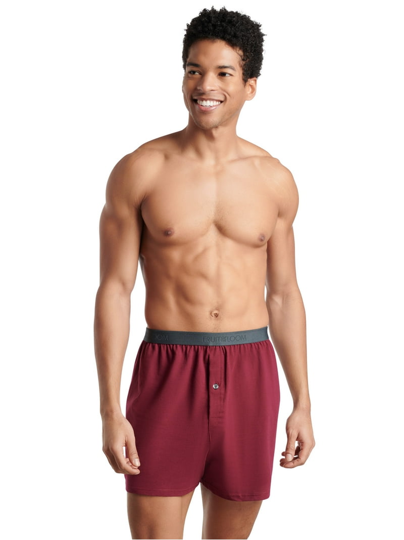 Fruit Of The Loom Men's Premium Dri-Stretch Boxer Briefs - 4-Pack, Moisture Wicking, No Ride-Up