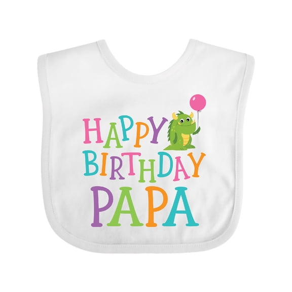 Inktastic Happy Birthday Papa Boys or Girls Baby Bib