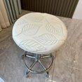 thumbnail image 1 of Comfortable are Rich Color That Detachable and Washable Stool Covers Round with Jacquard Pattern Bar Stool Seat Covers Round,（Leaf rice white medium size）, 1 of 5