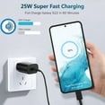 thumbnail image 2 of Super Fast Charging Wall Charger - 25W PD Charger Adapter with 3.3FT Cable for Motorola Moto G9 Plus Super Fast USB C Charger Kit - 2 Pack {2x Wall Adapter + 2x Cable}, 2 of 5