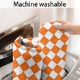 thumbnail image 5 of Orange and White Diamond Pattern Bathroom Rugs Mat,Non Slip Microfiber Bathroom Rug,Rubber Backing,Soft Bathroom Mats for Bathroom Floor,Tub and Shower,47x17in(120x43cm), 5 of 5