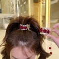 thumbnail image 6 of Fashion Jewelry Hairpin Women'S Hair Accessories Barrettes Ponytail Clip Rhinestone Hair Clips Metal Rose Clips D, 6 of 8