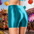 thumbnail image 2 of HXWCHs Glam Satin High Waist Fit Shorts for Nightlife with Sleek Shine and Elegant Finish M Green, 2 of 7